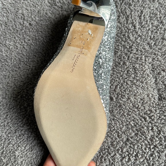 John Galliano silver glitter pumps Size 41 - Picture 6 of 7